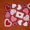 YINFUNG Valentines Table Runner Embroidered Heart Red Hot Pink 13x54IN