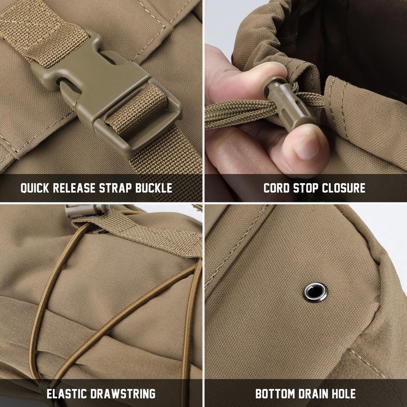 LIVANS Tactical Large Dump Pouch, Adjustable Drawstring Mag Utility Pouch