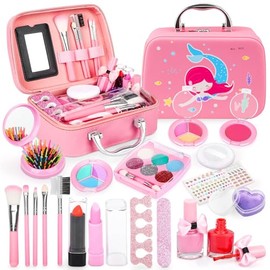 Juguetes para Ninas, Juguetes Maquillaje, Maquillaje Real para Niñas, Juguetes de Maquillaje para niñas - Regalo Ideal para Cumpleaños, Navidad y Fies