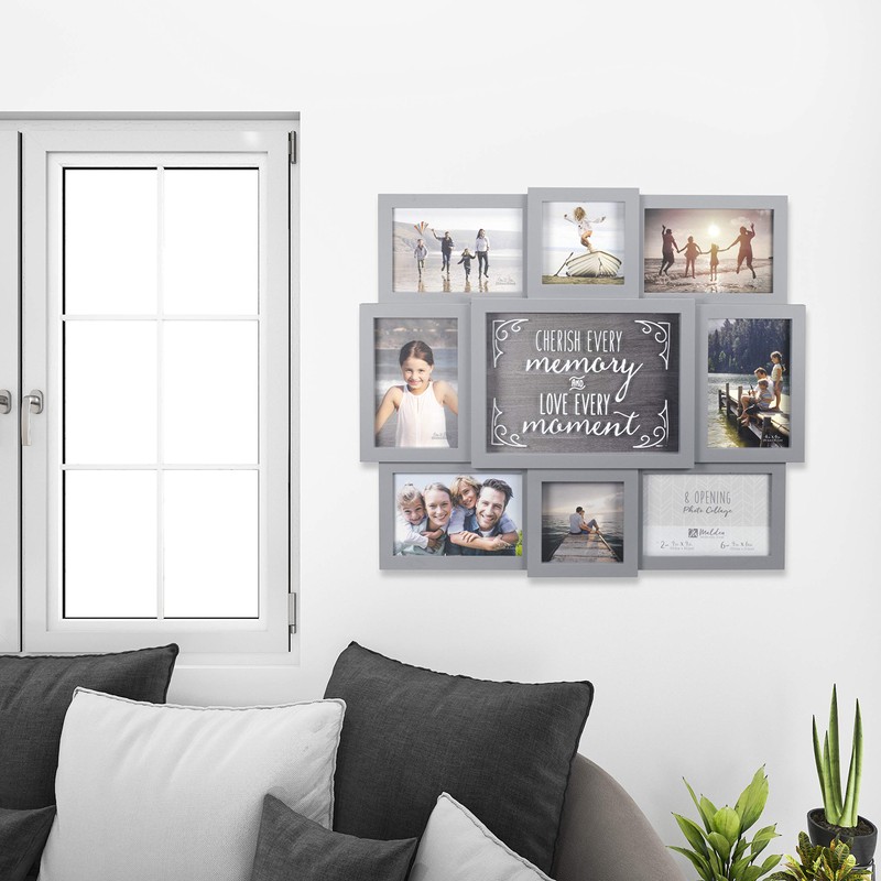 Malden International Designs Gray Cherish Every Moment 8-Opening Sentiment Dimensional
