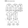 New Look Sewing Pattern 6598 Misses Tops, Size A (8-10-12-14-16-18)