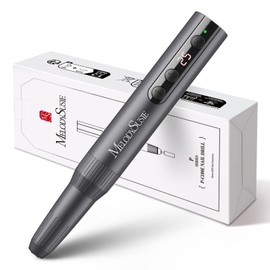 MelodySusie MelodySusie Rechargeable Cordless Electric Nail Drill,PC180E 25000RPM Portable Nail Efile for Acrylic Gel Dip Powder Nails, 25 Speeds with Nail Drill Bits Sanding Bands Gray