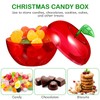 Cabilock 12pcs Christmas Candy Boxes Christmas Apple Container Filled Plastic