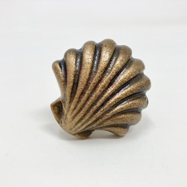 Antique Bronze Sea-Life Marine Nautical Drawer Knobs, Bathroom, Cupboards, Dresser (6. Small Shell)