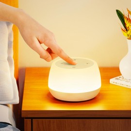 Bonsery Led Nachttischlampe Touch Dimmbar mit Timer Funktion, Tischlampe Kabellos USB Aufladbar mit 9 Farbwechsel und 3 Modi, Baby Nachtlicht Kinder Stilllicht für deko Schlafzimmer Wohnzimmer