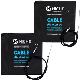 NICHE Push Pull Throttle Cable Set for for Honda XL250R XR250L 17920-KT4-670 17920-KT1-671