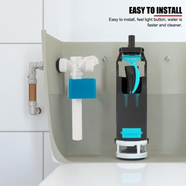 EVTSCAN Toilet Fill Valve, Side Entry Inlet Valve UK 1/2 Inch Accessories for Toilet Tank Horizontal Water Inlet Valve Brass Rod - Brass Shank(4 Points Plastic)