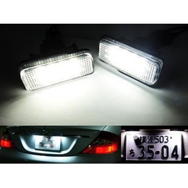 2x LED Licence Number Plate Light White Canbus For MB W211 S211 E Class S203 W219 CLS R171 SLK Model S
