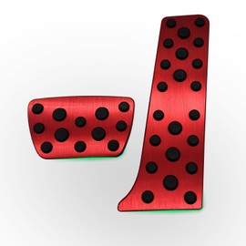 Rxmgf Brake Pedal Gas Accelerator Pedal Cover Compatible with Toyota Camry 2018-2024 Highlander 2020-2023 RAV4 2019-2023 Sienna 2021-2023 and Compatible with Lexus ES LS UX (Red)