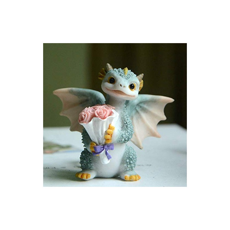 Gemmia Fairy Garden Dragon Figurine- Love Dragon