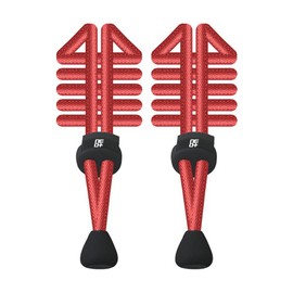 Packs of Elastic Lock Shoelaces for Running & Triathlon - UK Seller (1 Set RED)