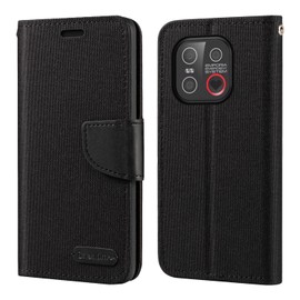 Emporia Smart 6 Lite Case, Oxford Leather Wallet Case with Soft TPU Back Magnetic Flip Cover for Emporia E6 Lite (5.5 Inch)