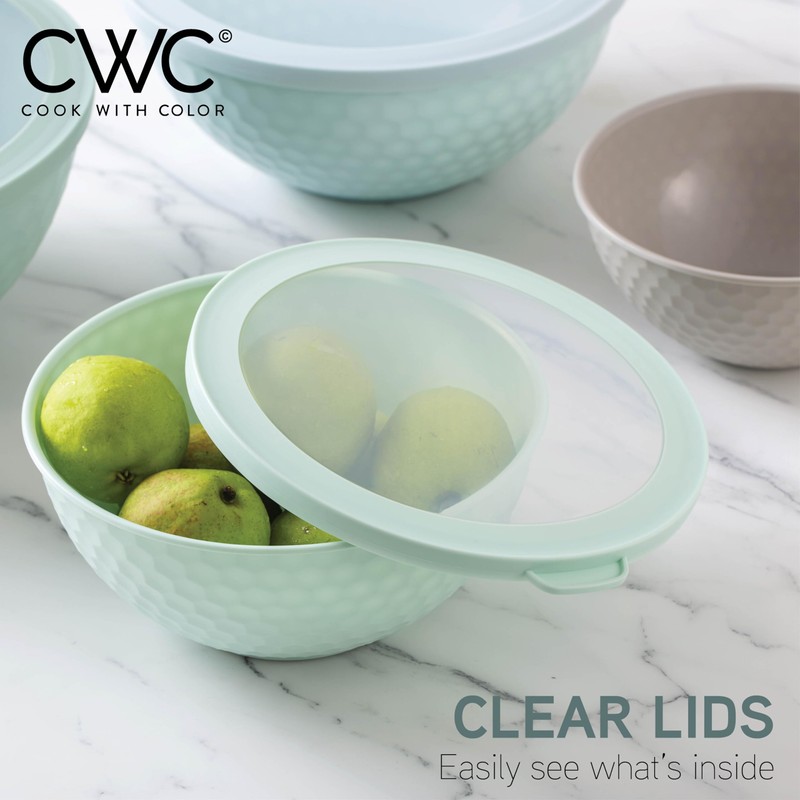COOK WITH COLOR Mixing Bowls with Lids - 12 Piece