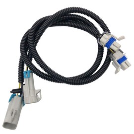 EPSIRMP 2 cables de sensor de oxígeno O2 gris cuadrado de 4 pines LS1 LS2 O2 sensor de arnés gris 24 pulgadas de largo