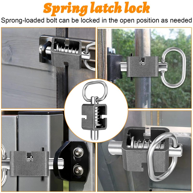 4-Pack Heavy-Duty Weld-On Spring Latch Locks – 5/8" Universal Trailer