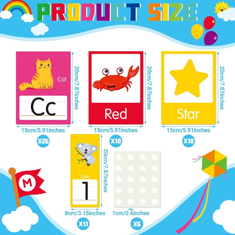 Sinload 57 Pcs Alphabet Number Bulletin Board Set ABC Alphabet