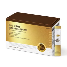 upright 1 million potency latest correct grain enzyme probiotic black 100 90 sachets 1 box (total 3 months supply) / 100만역가 최신상 올바른 곡물효소 프로바이오틱스 블랙 100 90포 1박스 (총 3개월분)