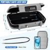 Portable Travel Safe Lock Box 4-Digit Combination Mini Safe Box,