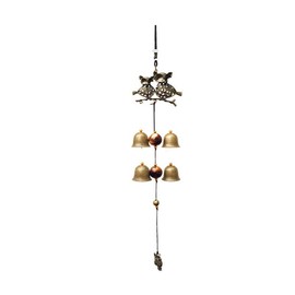 JIAGUTRAD Campanillas de viento de búho de metal para exteriores, campanillas de viento decorativas para el hogar, habitación, ventana, jardín, puerta o pared