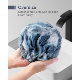 Mtdlyice Esponja Lufa Paquete Esponjas Grandes Xxl 100 Baño Malla Suave Ducha Exfoliante Corporal Accesorios Gel Jabón Azul