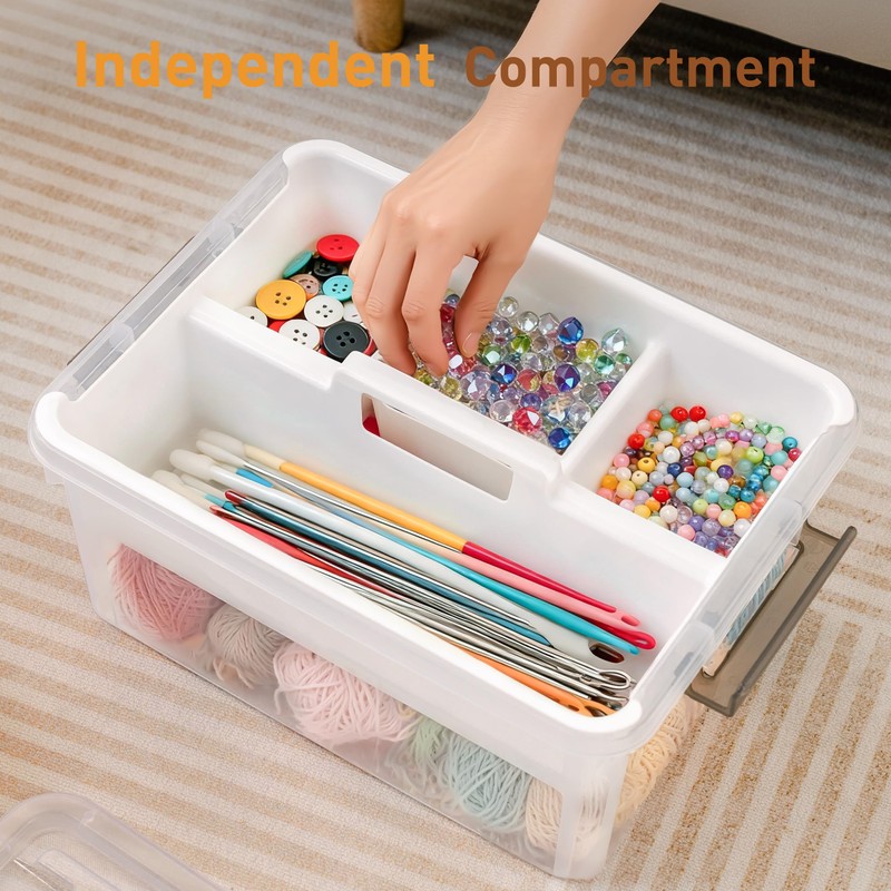 Citylife 17 QT Plastic Storage Bins Clear Storage Box with
