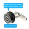 Pack of 2 Cam Lock, Password Drawer Lock, Digit Code