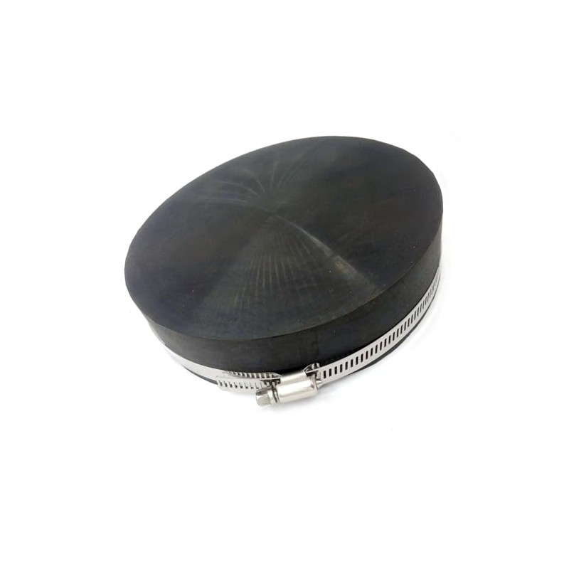 QC-106 6-in. Qwik Cap Flexible PVC Pipe Cap Black Stainless