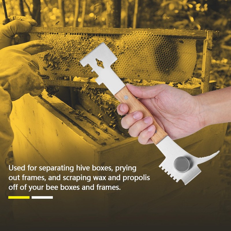 TOPINCN Multifunctional Hive Tool, Stainless Steel Bee Keeper Hive Tool