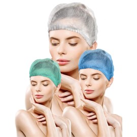 Disposable Head Hub TNT Model Plissè - Head & Hair Cover Caps - For Beauty Centers, SPA, Medical Centres, Restaurants, Cleaning, Quantity 100, White, Unit size