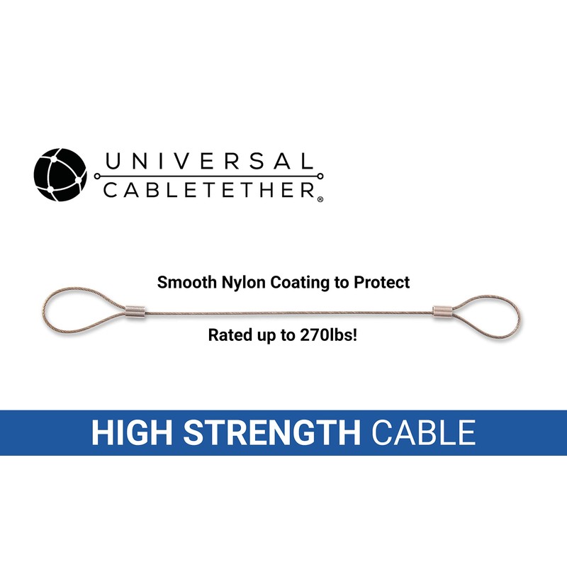 Universal CableTether - Heavy Duty Custom Length Cable Tethers (10