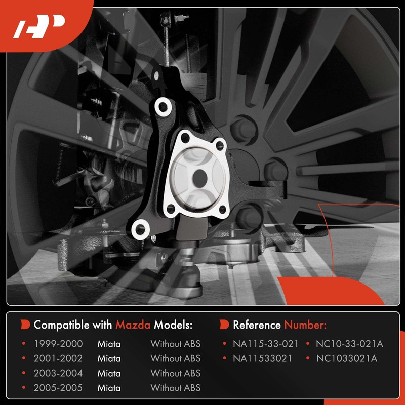 A-Premium Front Suspension Steering Knuckle Compatible with Mazda Miata 1999-2005,