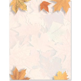 Paperdirect Autumn Fall Leaves Thanksgiving Theme Paper Stationery, Border Paper, Letterhead 8.5 x 11, 25 sheets, Elegant Premium Writing Paper, Decorative Printer Paper