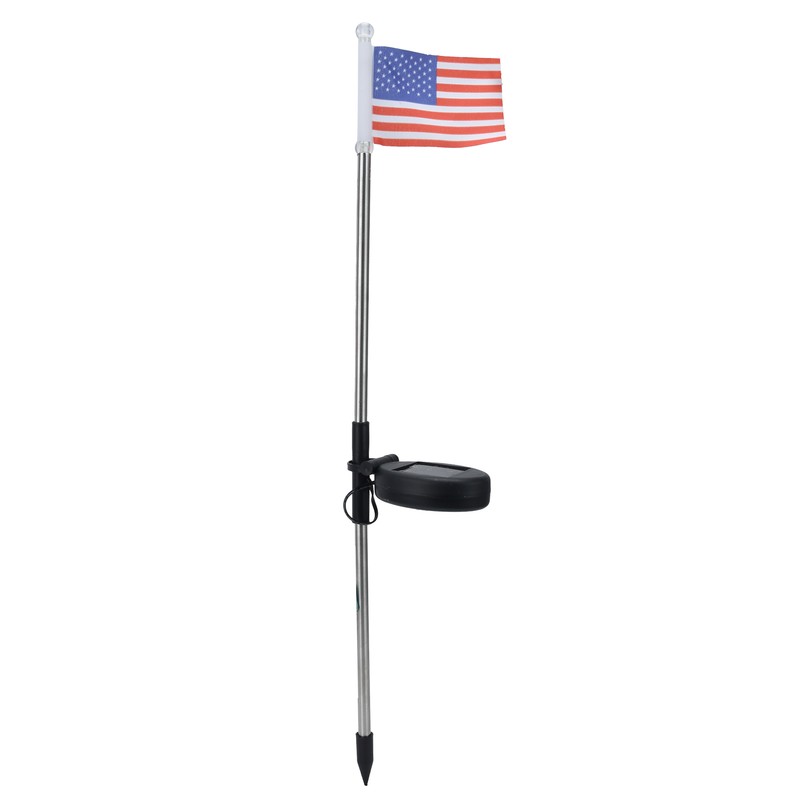 2PCS Solar Powered Garden Light Flag Lawn Stake Lamp for