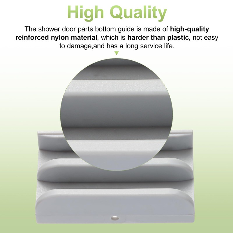 M6219 Sliding Shower Door Bottom Track (2-Pack, Gray) 1/2-inch Channel,