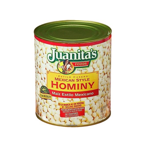 Juanita's Mexican Style Hominy - 6.6 Lb Can