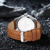 NAVIFORCE Sport Watches for Men Leather Band Waterproof Quartz Analog