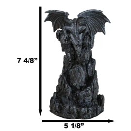 Ebros Dark Rocky Mountain Chernos Dragon Backflow Incense Tower Burner Statue