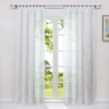 HeichkelL Curtain with Ruffle Tape Burnout Curtain Transparent 1 Piece