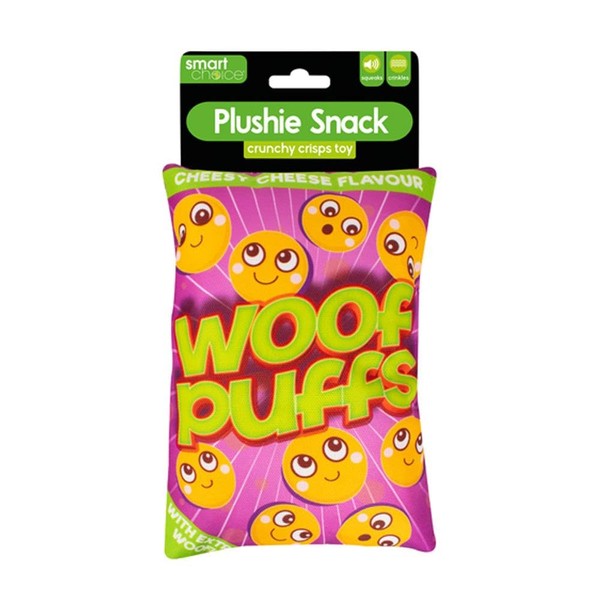 YöL Woof Puffs Novelty Dog Plush Toy With Squeak Crinkle