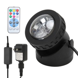 LED Fountain Light Color Changing IP68 Waterproof Submersible Underwater Pond Lights with Timer for Garden
