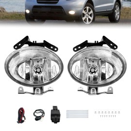 Luces antiniebla compatibles con Hyundai Santa Fe 2007 2008 2009, un par de luces antiniebla con lente transparente