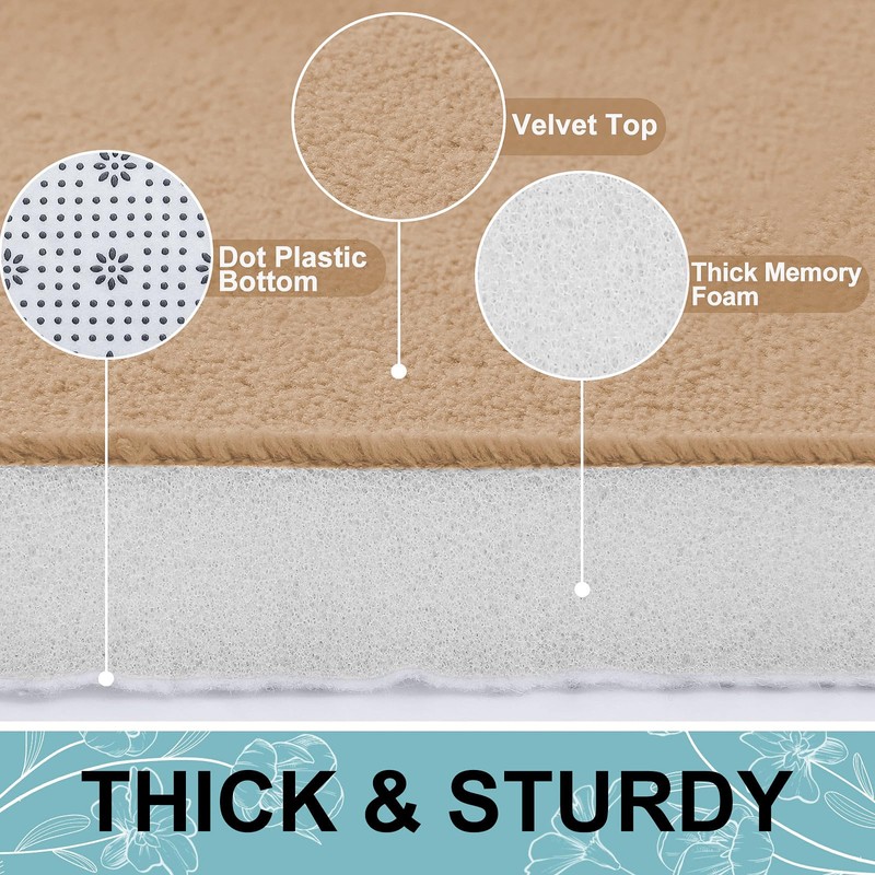 Smiry Alfombrilla de baño de espuma viscoelástica 24 x 16