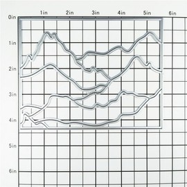 XMZZMX Mountain Background Board Metal Cutting Dies for Card Making, Paper Embossing Die Cuts Kit Templates Supplies, Photo Frame Album DIY Scrapbooking Stencils Sets