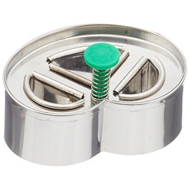 Staedter Linzer Pretzel Cookie Cutter with Ejector, Stainless Steel Multi-Colour, 30 x 6.5 x 30 cm