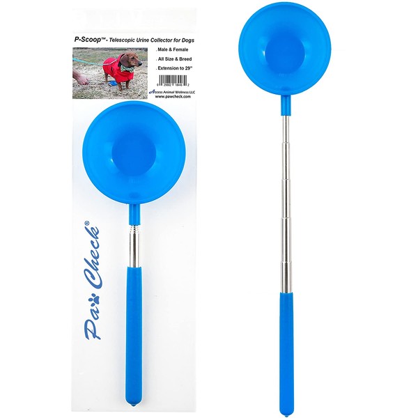 P-Scoop Dog Urine Collector - Telescopic Urine Catcher for Dogs to 29"