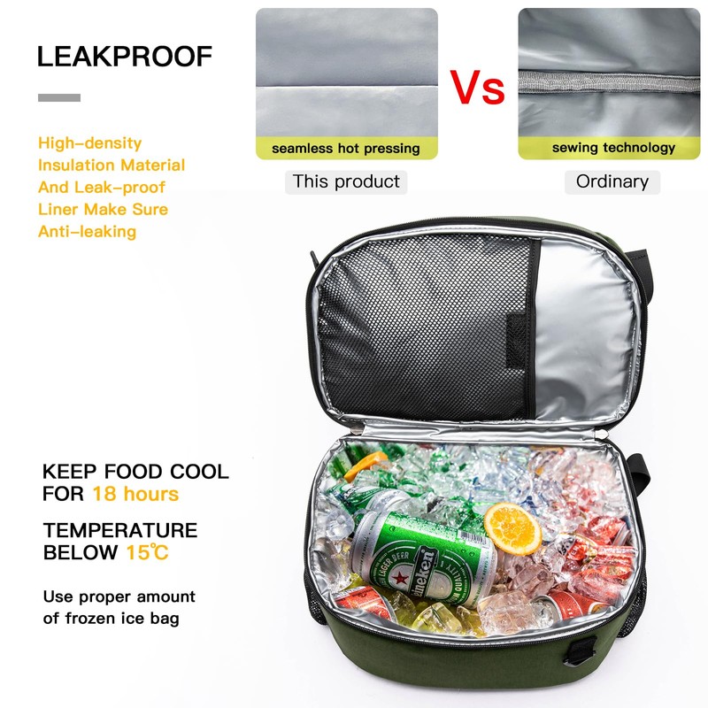 TUGUAN Insulated Cooler Backpack 38/42 Cans Double Deck Leakproof Lightweight