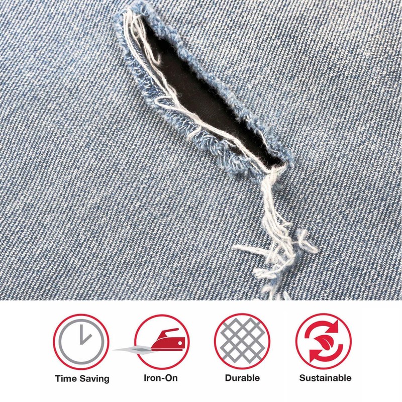 SINGER Iron-On Mending Fabric – Black – 7in x 16in