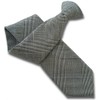 Men's Black, White & Blue Houndstooth Check Clip On Tie