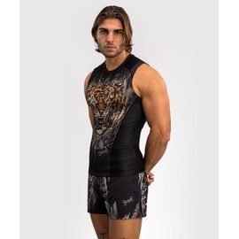 Venum Men's Sleeveless Rashguard, Black/Neon Orange