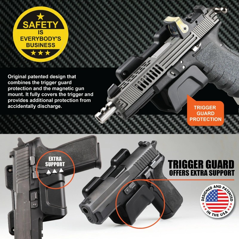 Stinger Mattress Bedside Handgun Magnetic Holster extra magazines flashlights knives